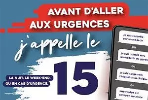 Illustration slider Avant d'aller aux urgences, j'appelle le 15