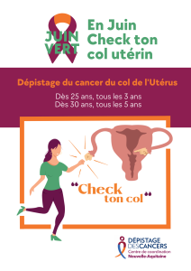 Illustration : En Juin, Check ton col utérin